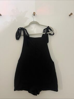 Black Tie-Strap Romper
